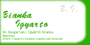 bianka igyarto business card